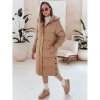 Dlhá tmavobéžová dámska bunda TY4966, ty4966-L L
