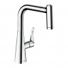 Hansgrohe Metris M71 - Kuchynská páková batéria 220, Eco, vyťahovateľná sprška, 2jet, sBox, chróm 73823000