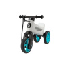 Odrážadlo Funny wheels Rider SuperSport biele/tyrkys 2 v 1 + popruh, výška sedadla 28/30 cm, nosnosť 25 kg, 18 m+, vo vrecku P174396