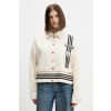Rifľová bunda adidas Originals Denim Track Top béžová farba, prechodná, oversize, JD5617 XS