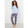 Italian Fashion Dámske bavlnené pyžamo Italian Fashion Pulia nebesky modré, Veľkosť M, Farba nebesky modrá
