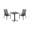 IWHome Jídelní set REUS antracit + 2x židle VALENCIA 2 černá IWH-10150039