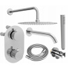 Mexen Kai DR70 podomietková vaňa a sprchový set s dažďovou sprchou 30 cm, chróm - 77602DR70301-00