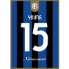 Superfutbal Maketa dresu Inter Miláno, modrá / čierna Rozmer: A4, Meno a číslo: Young 15