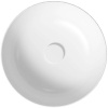 KIELLE Idolio okrúhle umývadlo na dosku bez otvoru, bez prepadu, priemer 400 mm, biela, s povrchom PureShield, 30624400