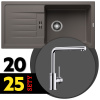BLANCO SET 11-C 25 FAVUM XL 6 S sivá vulkán + MILA chróm