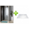 AQUALINE - PILOT otočné sprchové dvere 900mm+vanička PT090-SET1