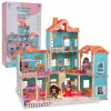 JOKO Veľký Detský Rozkladací domček pre bábiky s nábytkom 73cm x 69cm + Bábiky