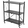 Regál Racks RAW3T, kovový, 3 police, 0870x720x340 mm, max. 50 kg/polica, prenosný, na kolieskach