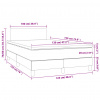 vidaXL Boxspring posteľ s matracom a LED, svetlosivá 120x190 cm, látka - Sivá - 137752-84200
