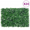 vidaXL Umelý plot z listových kríkov 24 ks zelený 40x60 cm 366637