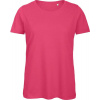 B&C | Inspire T /women, Dámske tričko Medium Fit z bio bavlny, červená fuchsia, L