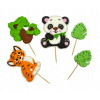 Cukrový set na tortu PANDA TYGRYS zvieratá 2d