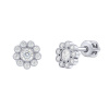 Stříbrné náušnice pecky květinky Celeste s Brilliance Zirconia - dámské i dětské SILVEGOB70347BDSW