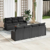 zahrada-XL Súprava záhradných pohoviek 8 pcs Čierna 3356084