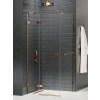 New Trendy Avexa Copper Brushed sprchovací kút 110x80 cm štvorcová medená brúsené/priehľadné sklo EXK-3609