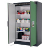 Protipožiarna skriňa na nebezpečné látky asecos Select, W-123-O, 3x vložná polica, dvere zelené