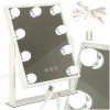 KIK KX3942 USB Zrkadlo na líčenie s LED žiarovkami 25x30 cm