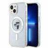 Púzdro Karl Lagerfeld IML Glitter Karl and Choupette MagSafe iPhone 15 Transparent