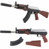 PUŠKA PIŠTOĽ NA GUĽKY AK47 ASG IMITÁCIA ZBRANE NA GUĽKY 6 MM REPLIKA