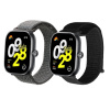 kwmobile řemínek k hodinkám Redmi Watch 4 / - černá / tmavě šedá (Řemínek k hodinkám kwmobile pro Xiaomi Redmi Watch 4 / - černá / tmavě šedá)