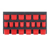 PlasticFuture Závěsný organizér s 20 boxy ORDERLINE 80x16,5x40 cm černo-červený