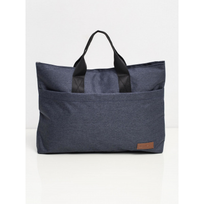 Large dark blue laptop bag šedá One Size Fashionhunters