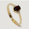 Krúžok 585 zlato PRÍRODNÝ GRANÁT , cubic Zirconia (Krúžok 585 zlato PRÍRODNÝ GRANÁT , cubic Zirconia)
