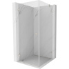 Mexen Lunar-B, výklopný sprchový kút ľavý 90 x 90 cm, 8mm číre sklo, oceľový profil, 832-090-090-97-00-L