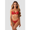 Červený dvojdielny crotchless set Matildea