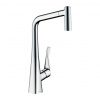 Hansgrohe Metris M71 - Kuchynská páková batéria 320, Eco, vyťahovateľná sprška, 2jet, sBox, chróm 73824000