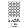 RAYFILM Štítky 25mm kruh univerzálne biele *R01002525KA R0100.2525KA