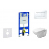 Geberit Duofix Modul na závesné WC s tlačidlom Sigma30, biela/lesklý chróm + Duravit D-Code - WC a doska, Rimless, SoftClose 111.300.00.5 NH5