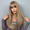 Dlhá svetlá blond parochňa Molly s ofinou