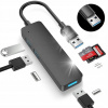 DUXO USB 3.0 hub rozdeľovač 2x USB 2.0 + USB 3.0 čítačka kariet SD microSD