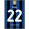 Superfutbal Maketa dresu Inter Miláno, modrá / čierna Rozmer: A2, Meno a číslo: Vidal 22