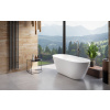 BESCO MOYA voľne stojaca vaňa 170x70cm z liateho mramoru,Biela lesk,sif click-clack Grafit VANMOYA170GC