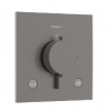 Hansgrohe Ecostat Comfort E - Termostatická batéria pod omietku, na 2 spotrebiče, kefovaný čierny chróm 33716340
