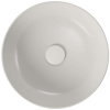 KIELLE Idolio okrúhle umývadlo na dosku bez otvoru, bez prepadu, priemer 400 mm, matná šedá, s povrchom PureShield, 30624402