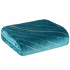Prikrývka na posteľ - Eurofirany Koc Polyester 200 x 150 cm odtiene modrej, zlatá (LOTOS 4 Limited Collection Mikroflan KOC 150x200)