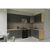 Casarredo Rohová kuchyňská linka 280x140 KROFT R2N grafit/dub sonoma