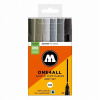 Akrylové Popisovače Molotow - One4All 127HS Grey Set - Sada šedej farby 6ks