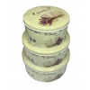 Sada plechových dóz - Provence Lavender PREMAČKLÉ (3ks)