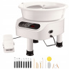 SucceBuy Hrnčiarske koleso 400x450x360MM 350W s tromi podpornými nožičkami, biele