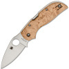 Spyderco C152WDP Chapparal Birdseye Maple vreckový nôž 7,1 cm, Satin, javorové drevo