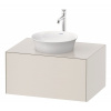 DURAVIT White Tulip závesná skrinka pod umývadlo na dosku, 1 zásuvka, 800 x 550 x 408 mm, nordická biela matná, WT497503939