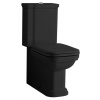 Kerasan Kerasan, WALDORF WC kombi, spodný/zadný odpad, čierna-chrom, WCSET25-WALDORF