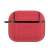 AppleMix Puzdro pre Apple AirPods 3 + karabína - plast / látka - červené