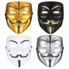 Kostým, maska - Maska na tvári Bedde viacfarebná latexová maska (4xmaska Anonymous Vendettas Stop Acta na Halloween)