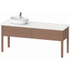 DURAVIT Luv stojaca skrinka pod umývadlo vľavo, pod dosku, 2 zásuvky, 1733 x 570 x 743 mm, mandľová matná lakovaná, LU9563L5454